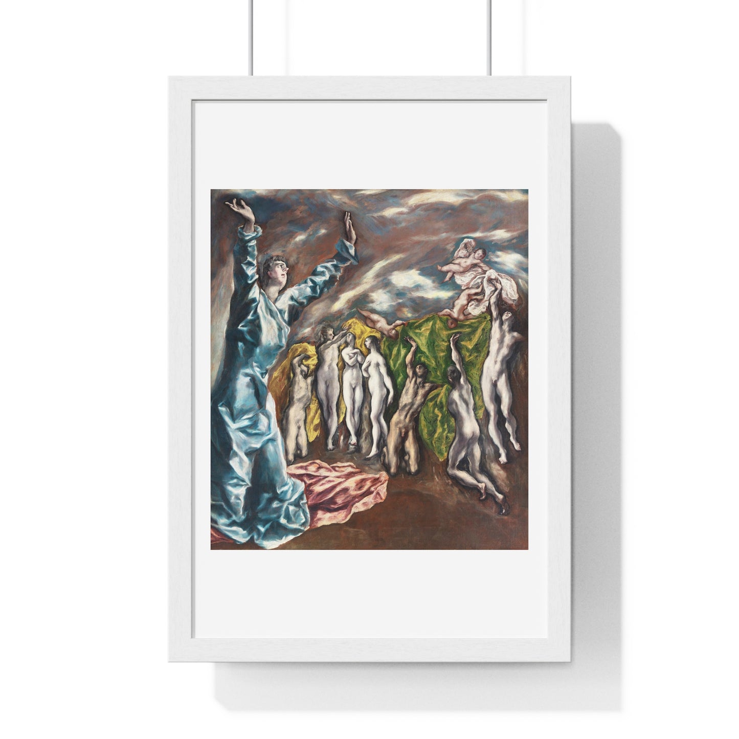 The Vision of Saint John (1608–1614) by El Greco (Domenikos Theotokopoulos) from the Original, Framed Art Print