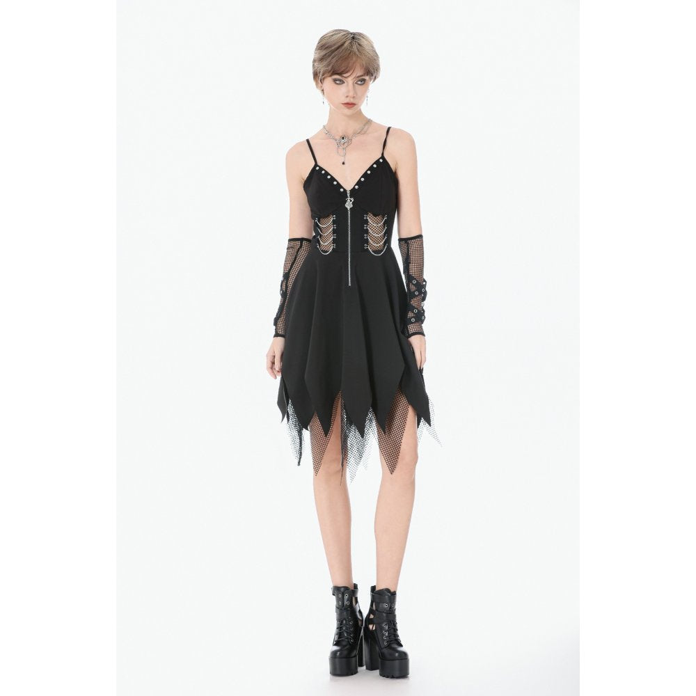 Dark in Love Punk Sleeveless Spiked Dress