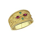 Zirconia Inlaid Universal Ring, 18K Gold Plated