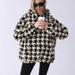 Vireous Women's Houndstooth Loose-Fit Fashion Hoodie, Plus Sizes