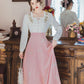 Vireous Retro French Romantic Pastoral-Style Dress