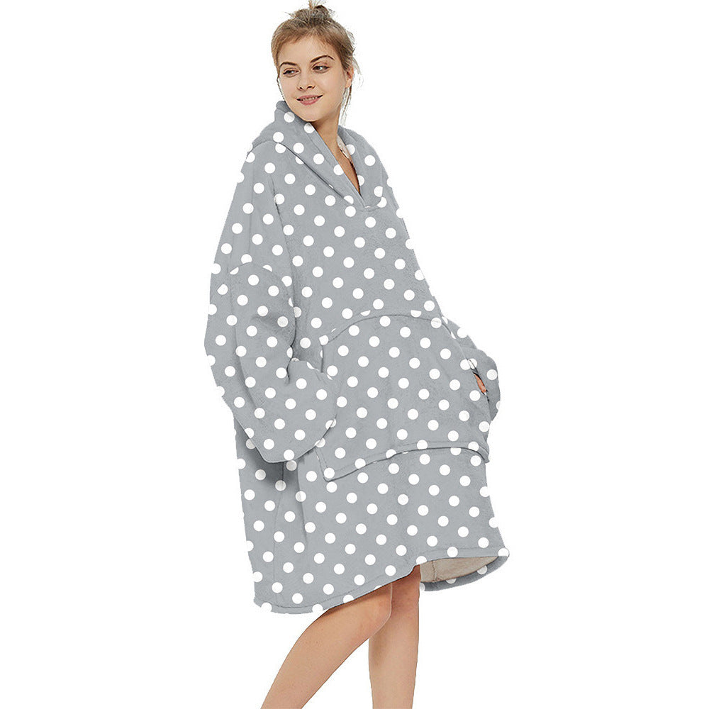 Extra-Large Printed Warm Layabout Blanket Hoodie