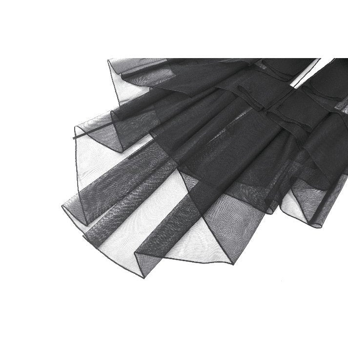 Dark in Love Seraphina Tiered Mesh and Ruffle Goth Gown