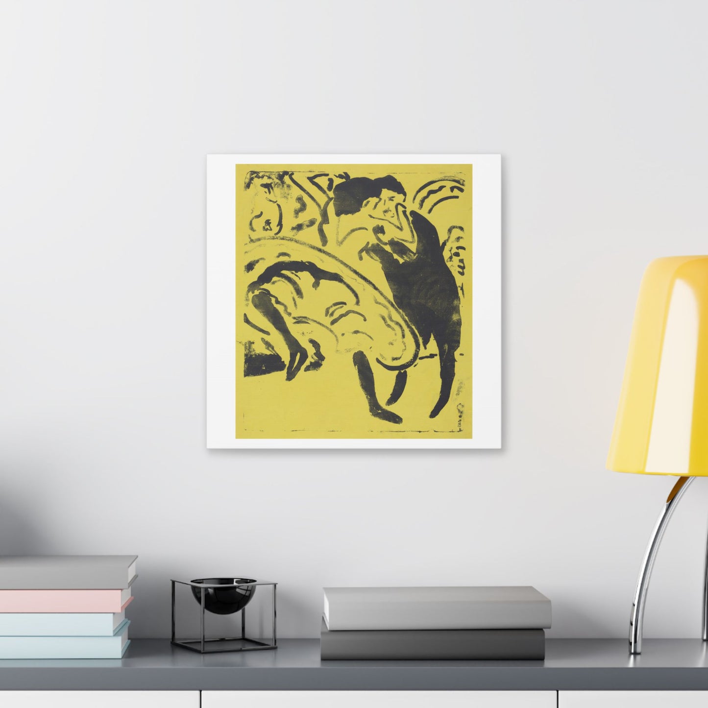 Dancing Couple (1909) by Ernst Ludwig Kirchner, from the Original, Canvas Art Print