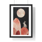 Bunny on the Moon 'Designed by AI' Wooden Framed Print