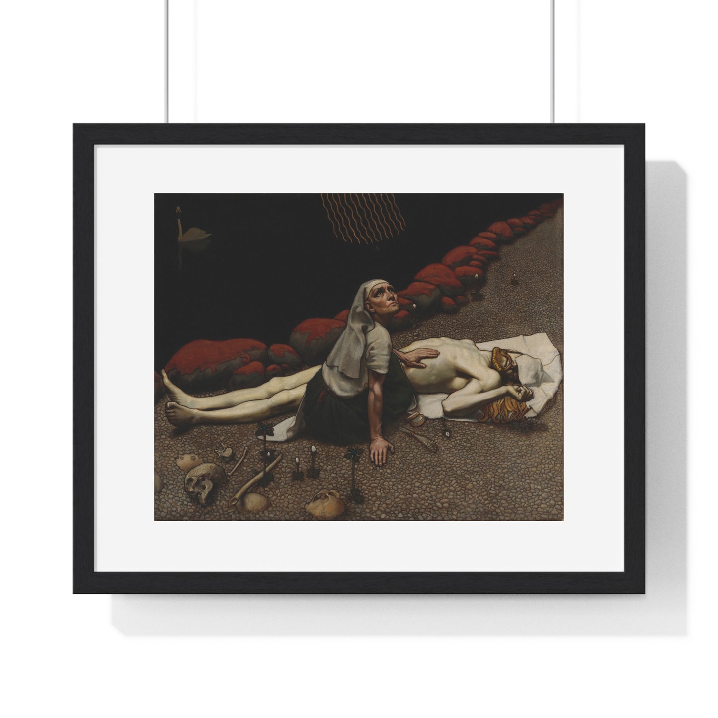 Lemminkäinen's Mother (189)  by Akseli Gallen-Kallela, from the Original, Framed Art Print