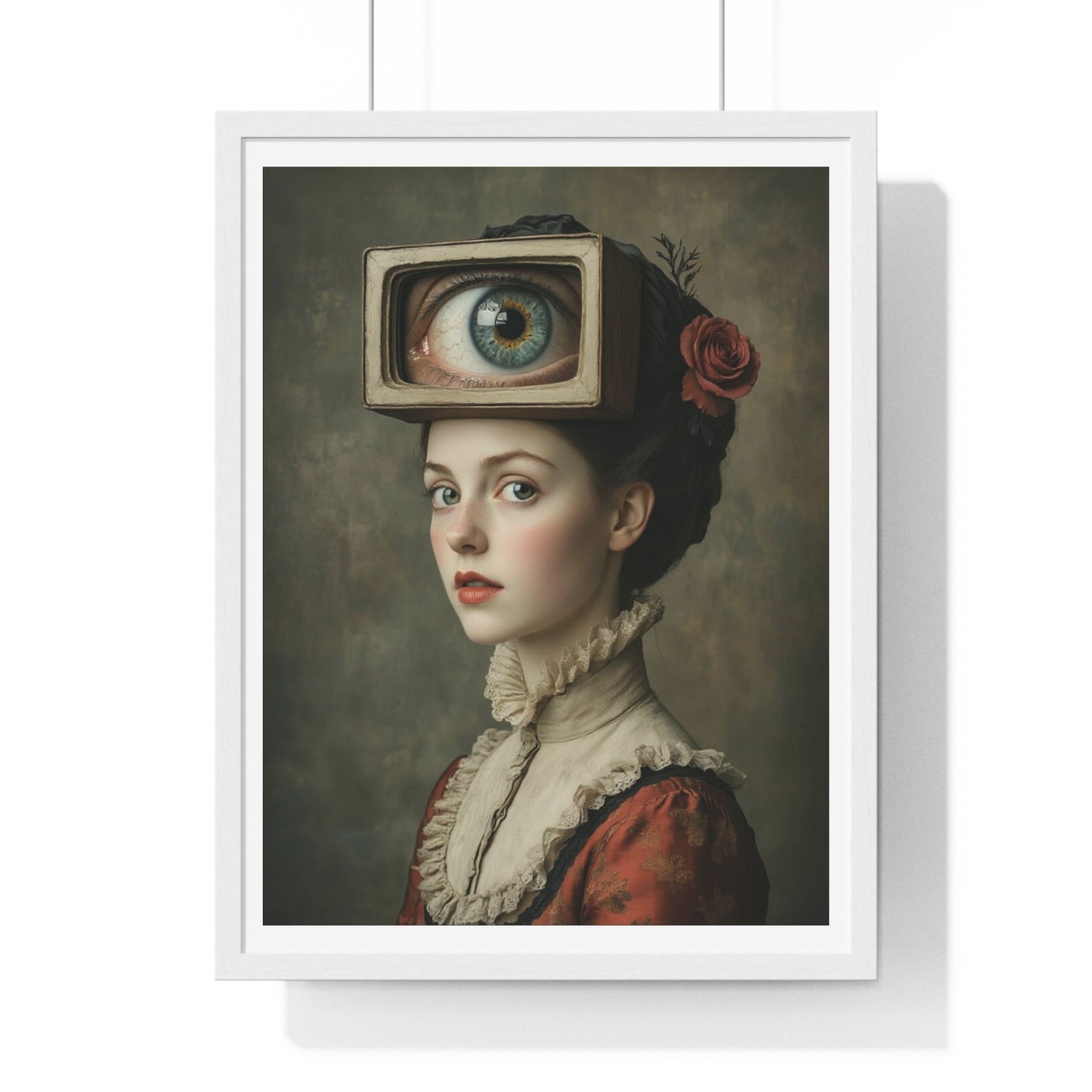 Mind's Eye, Abstract Portrait of a Regency Woman, Framed Art Print
