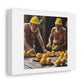 Annual Lemon Party Preparation, Art Print 'Designed by AI' on Canvas