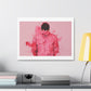 Altered Man Pink Break Up Abstract Painting 'Designed by AI' Art Print on Canvas