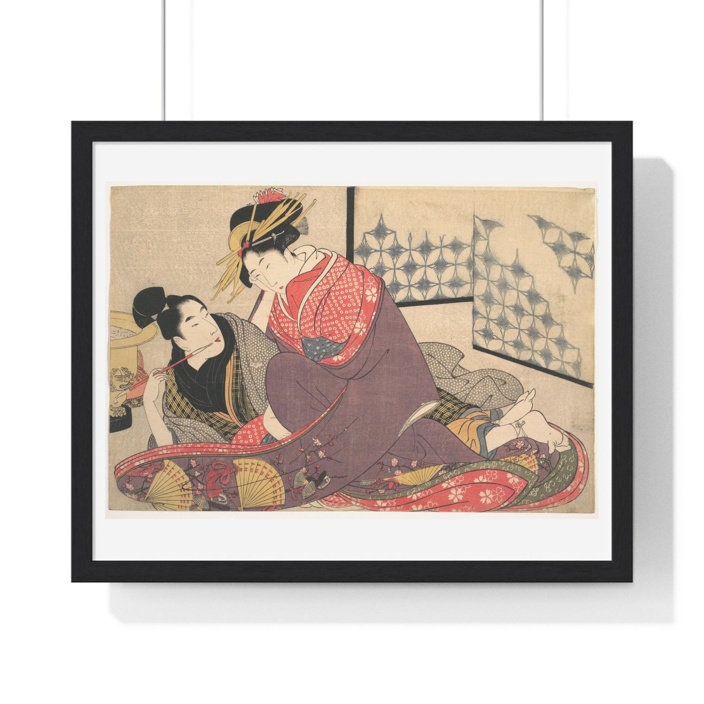 Erotic Print by Utamaro Kitagawa (1754–1806) from the Original, Framed Art Print