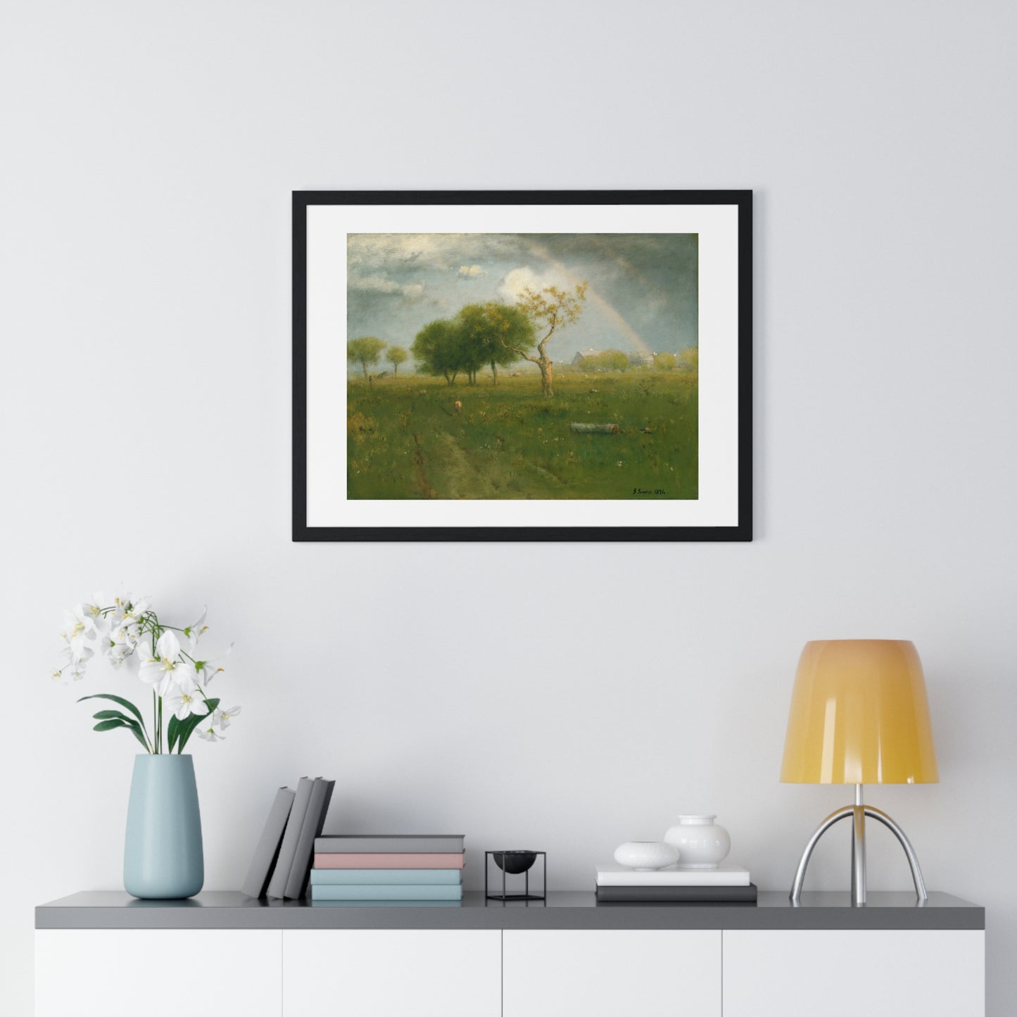 After a Summer Shower (1894) by George Inness, from the Original, Framed Print