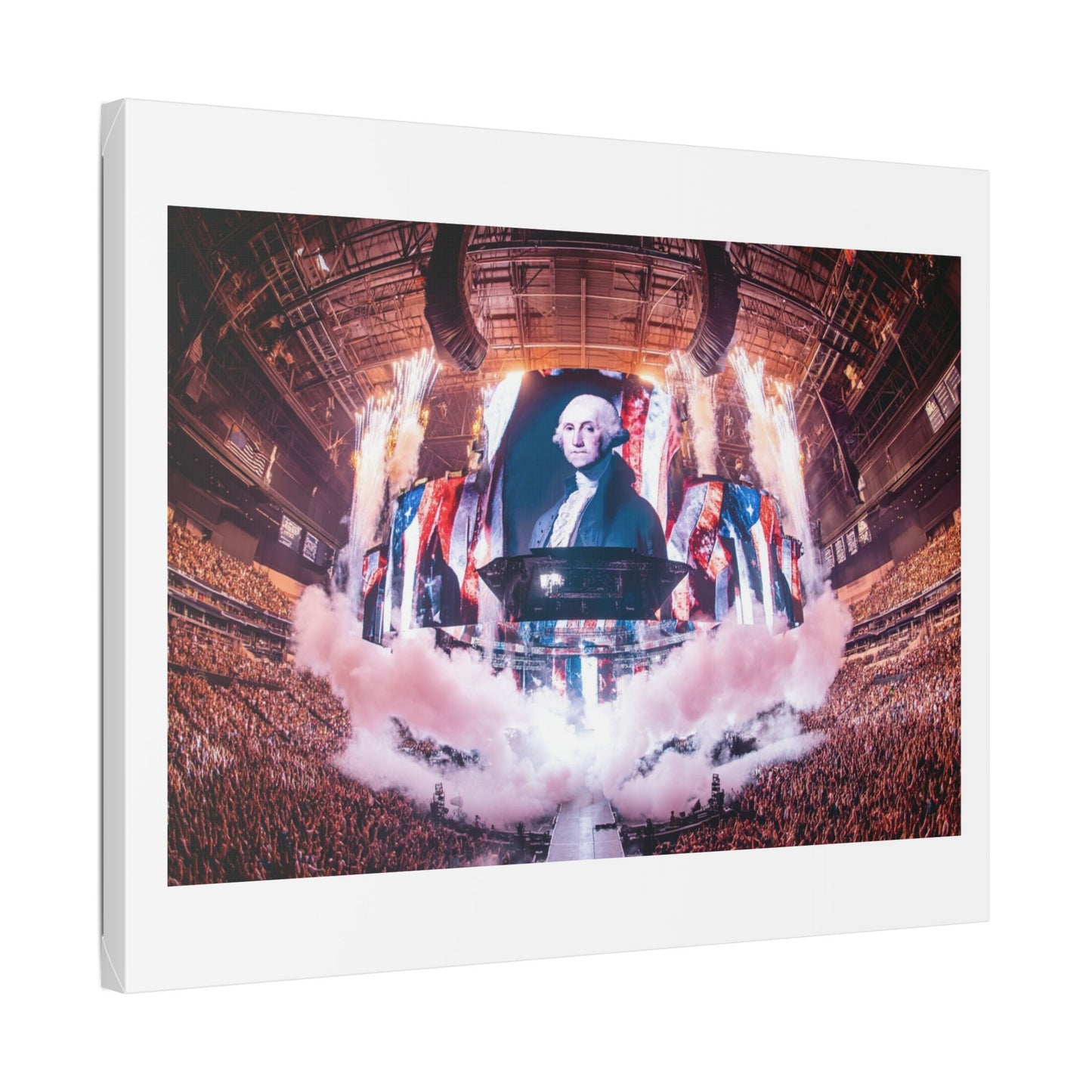 George Washington Remixed for the 21st Century 'Designed by AI' Canvas Art Print