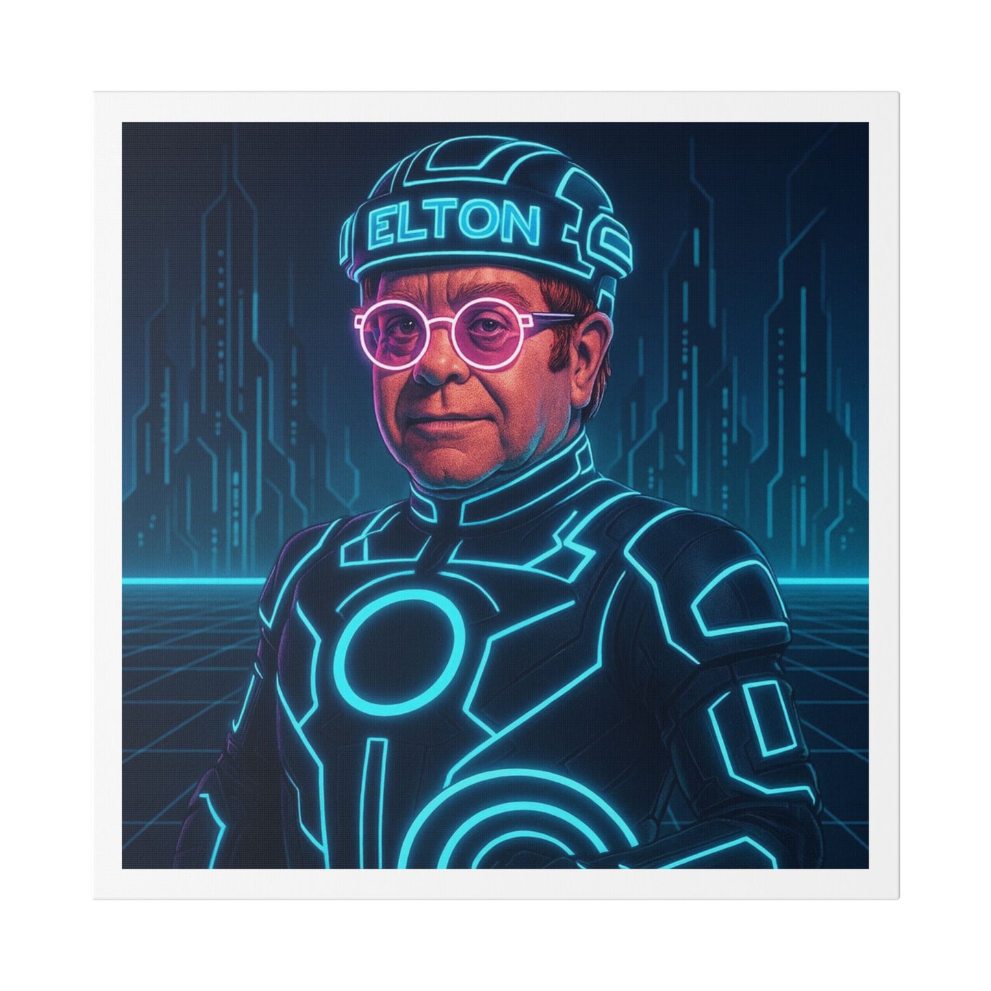 Elton Tron Absurdist Art 'Designed by AI' Canvas Art Print