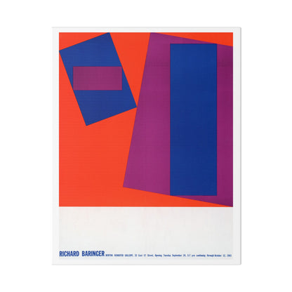 Richard Baringer, Bertha Schaefer Gallery (1963) American Poster, from the Original, Canvas Art Print