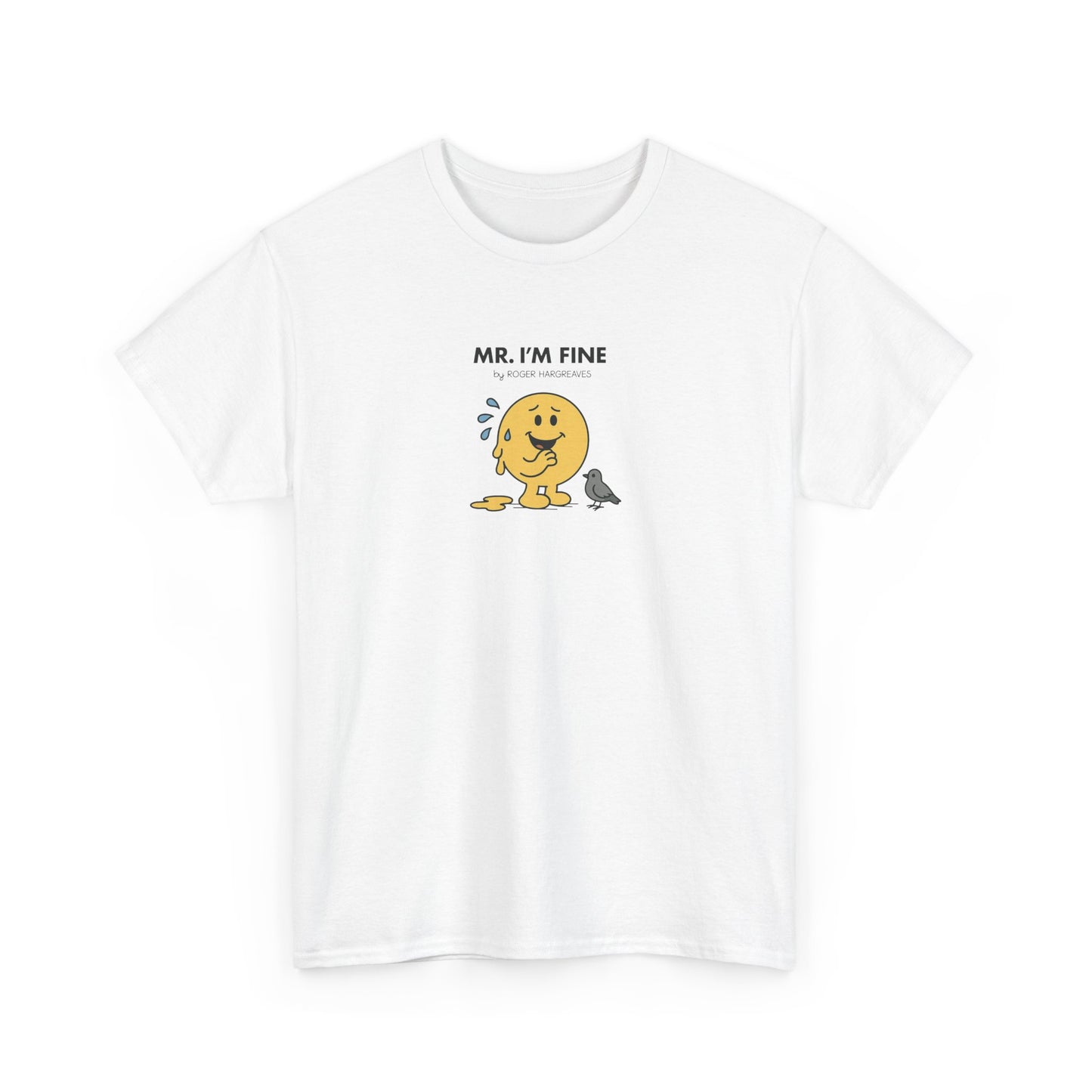 Mr I'm Fine, Funny Mr Men Cartoon Art T-Shirt