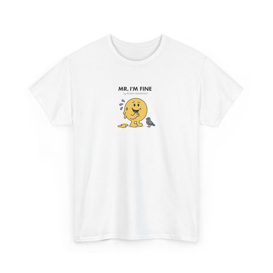 Mr I'm Fine, Funny Mr Men Cartoon Art T-Shirt