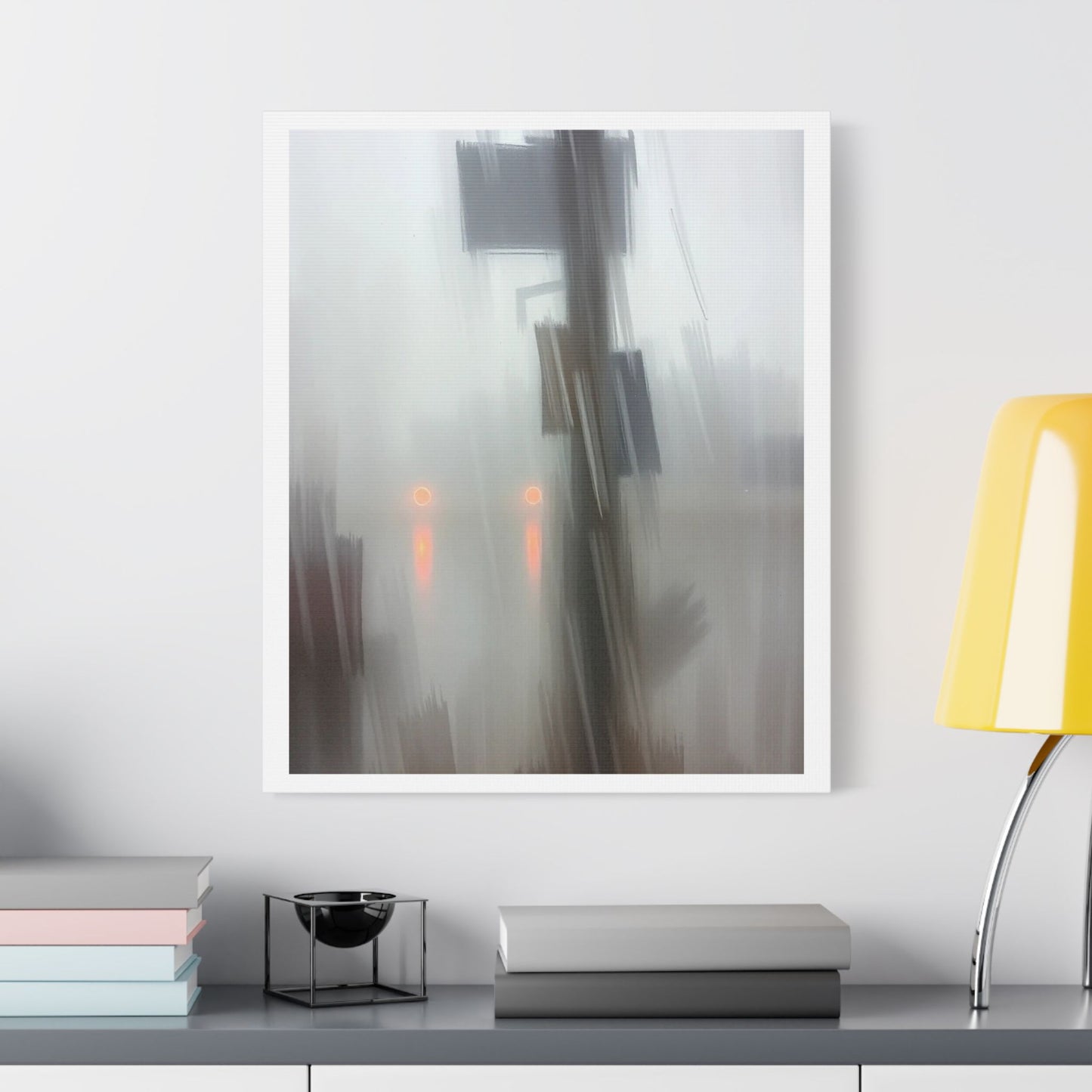 Faded Pastel Abstract Decor Art VI 'Designed by AI' Print on Canvas