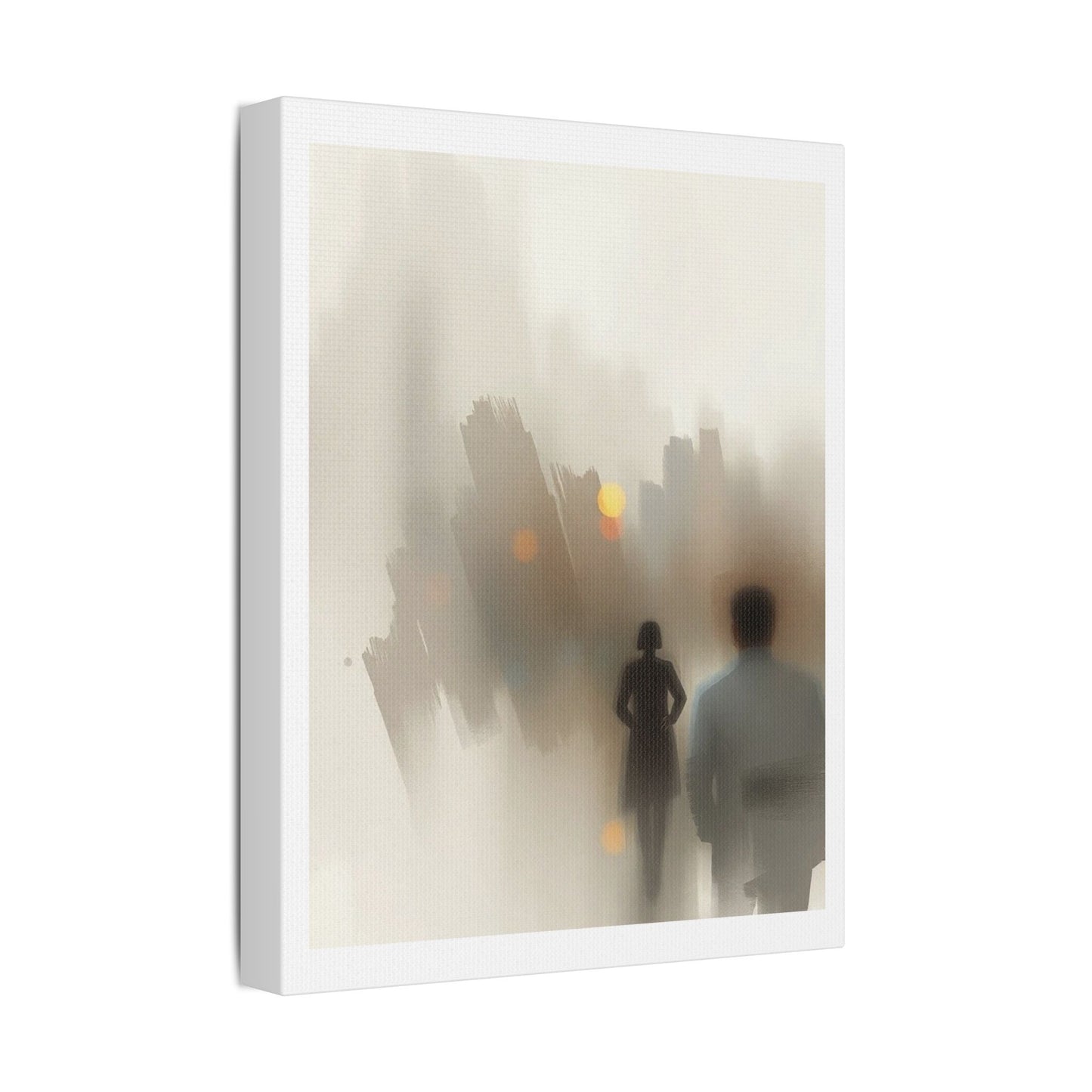 Faded Pastel Abstract Decor Art V 'Designed by AI' Print on Canvas
