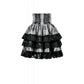 Dark in Love Hexa Layered Tartan Skirt in Black