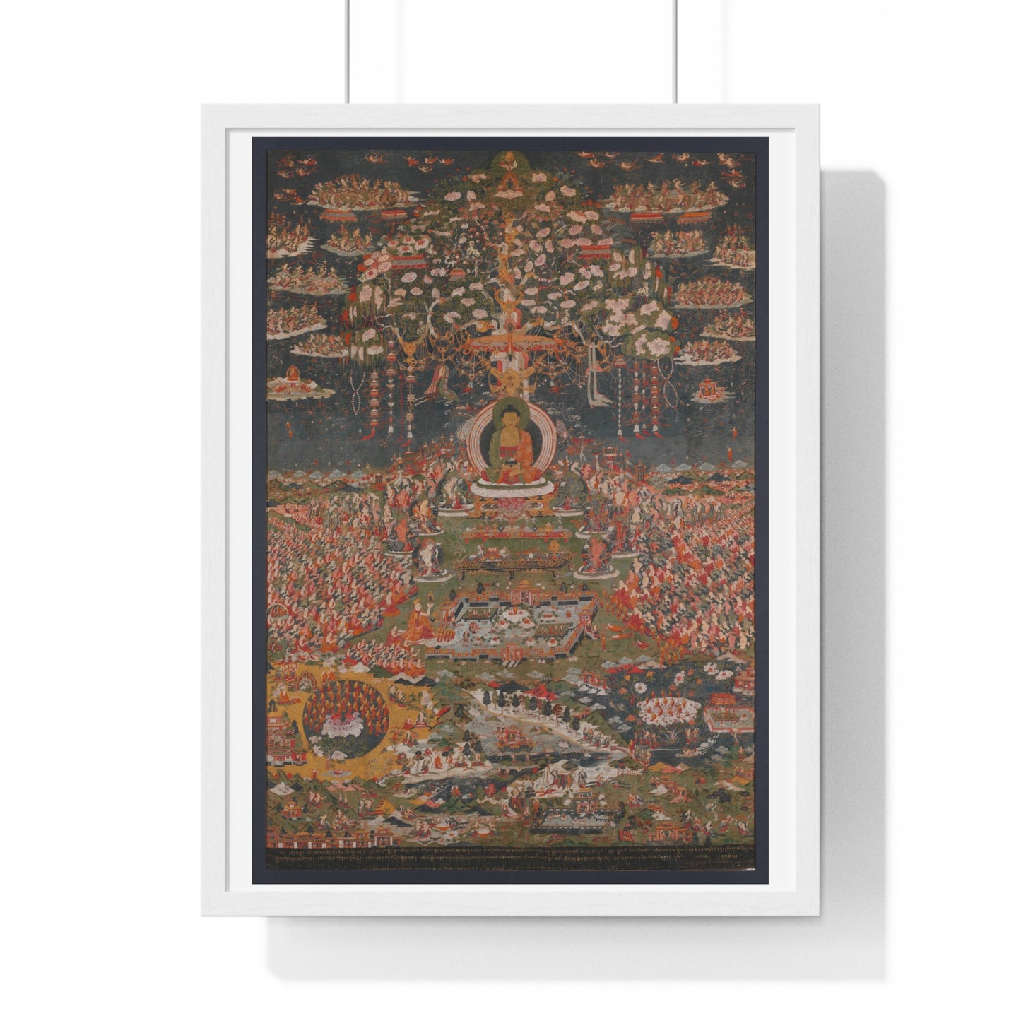 Amitabha or Infinite Light, the Buddha of the Western Pure Land 'Sukhavati' (circa 1700) Tibet, from the Original, Framed Art Print