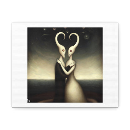 Infinite Love in the Art Style of Leonora Carrington 'Designed by AI' Print on Satin Canvas