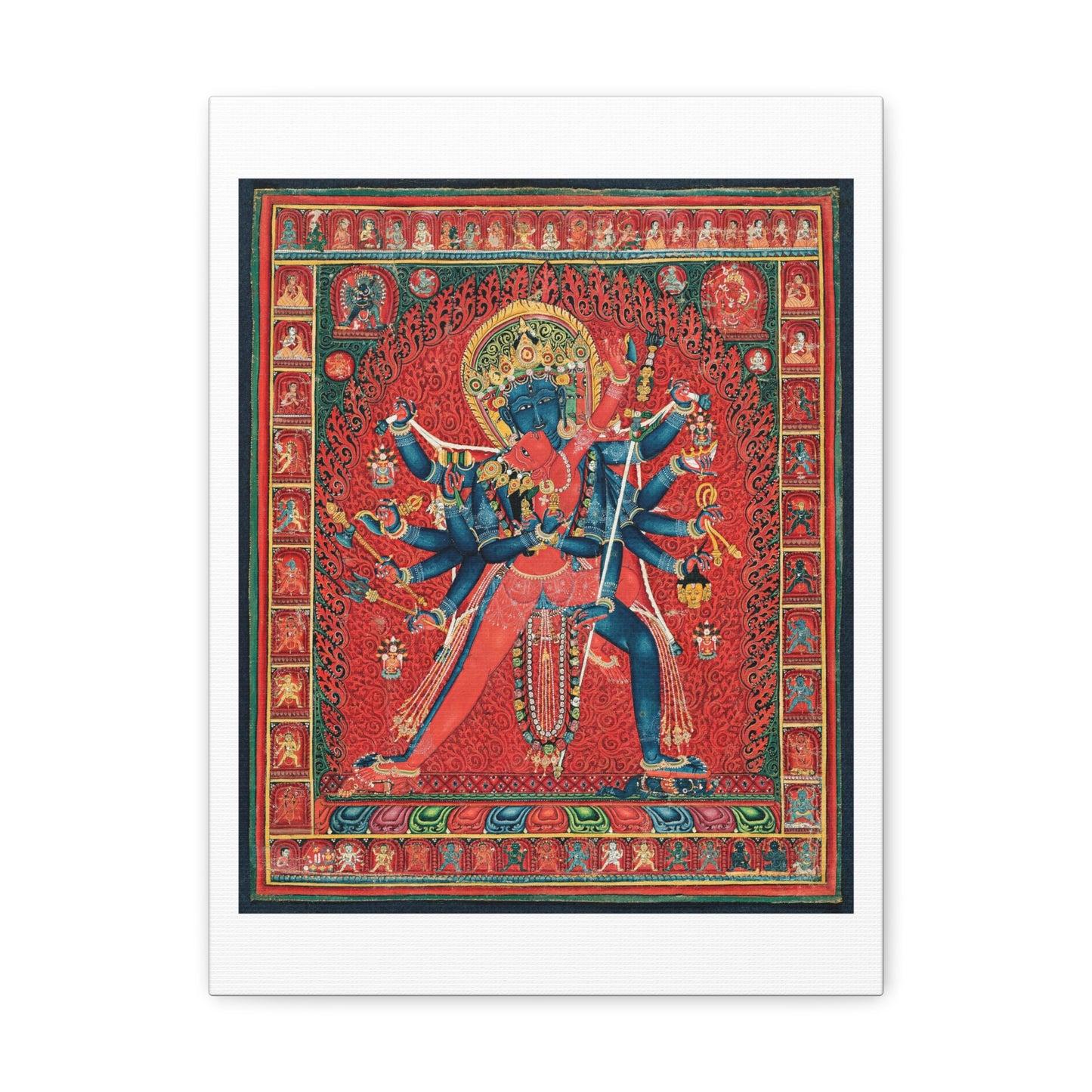 Chakrasamvara and Consort Vajravarahi (1450–1500) Canvas Art Print from the Original