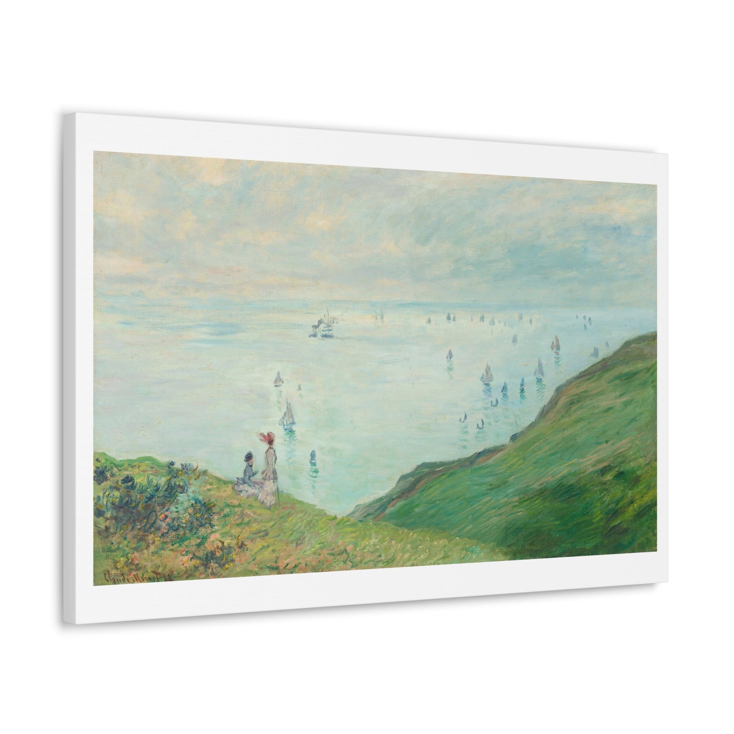 Cliffs at Pourville (1882) by Claude Monet, Canvas Art Print from the Original