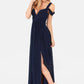 Vireous Long Elegant Greek-Style Pleated Dress, Bridesmaid Dress