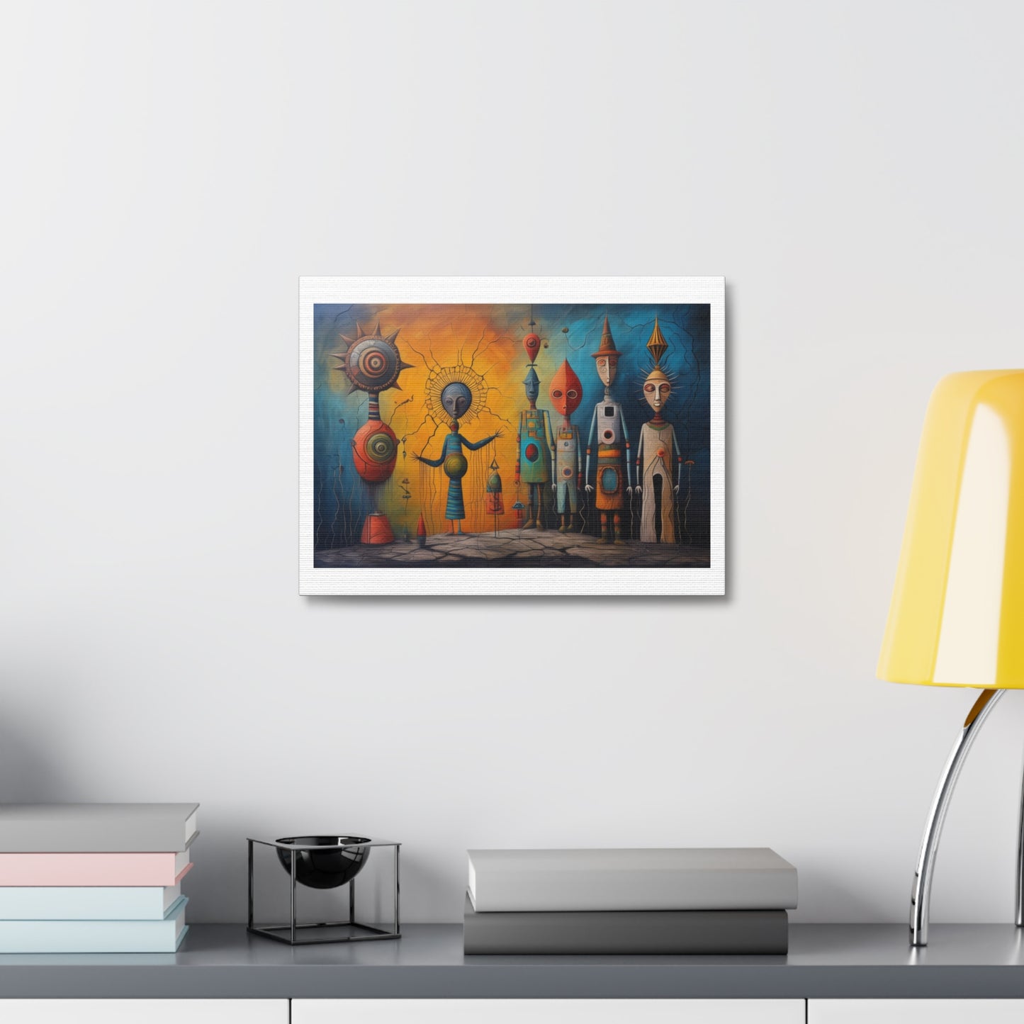 Puppet World of Shamans 'Designed by AI' Art Print on Canvas