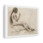 Seated Female Model (1890) by Pekka Halonen, from the Original, Art Print on Canvas