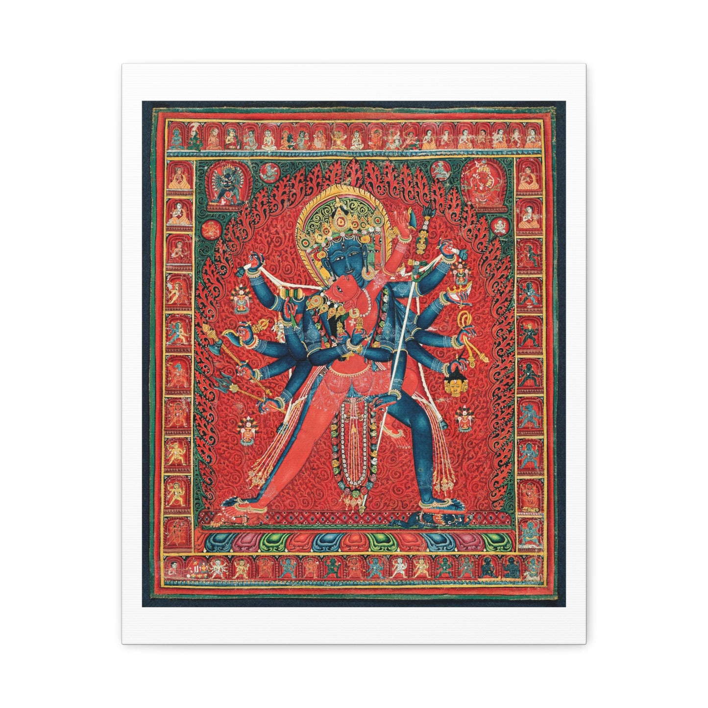 Chakrasamvara and Consort Vajravarahi (1450–1500) Canvas Art Print from the Original