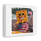 Annual Cheddar Cheese Eating Contest in Prineville, Oregon 'Designed by AI' Art Print on Canvas