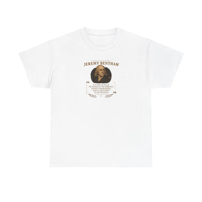 Jeremy Bentham on Community and Individuality, Philosophy Tribute T-Shirt