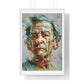 Male Portrait, Impasto Painting Style 'Designed by AI' Framed Art Print