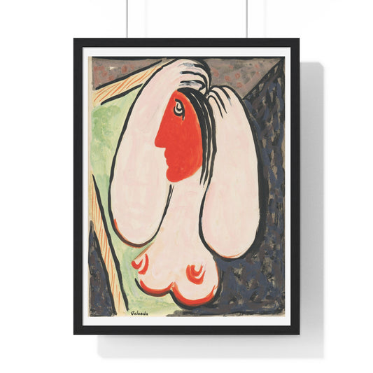 In Front Of a Mirror (1937–1938) Abstract Woman Illustration by Mikulas Galanda Framed Art Print
