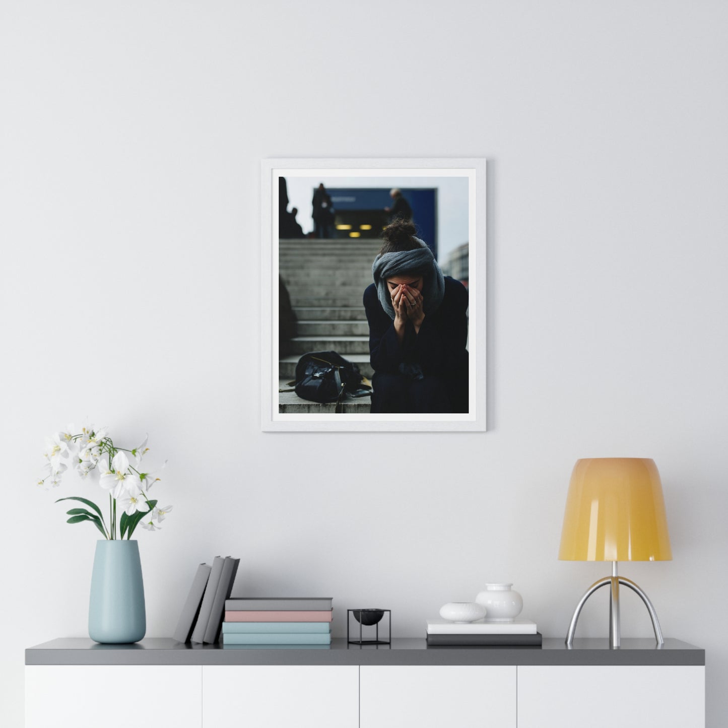 Raw Art Street Scene 'Designed by AI' Framed Art Print