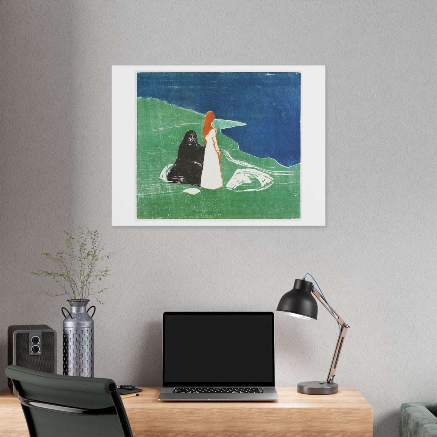 Two Women on the Shore (1898) by Edvard Munch, from the Original, Canvas Art Print