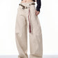 Vireous Retro Artist Women's Very Wide Leg Pants with Belt