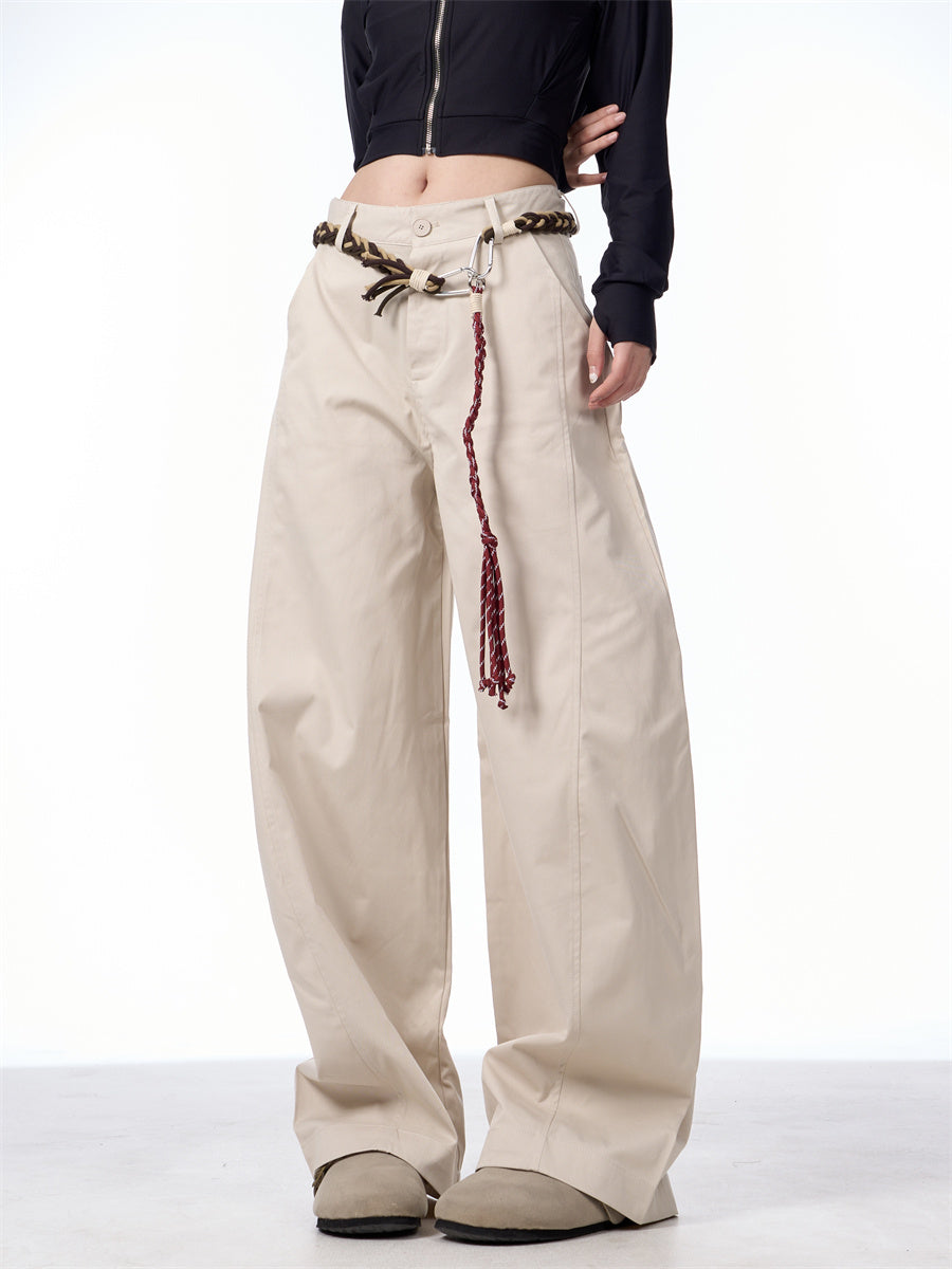 Vireous Retro Artist Women's Very Wide Leg Pants with Belt