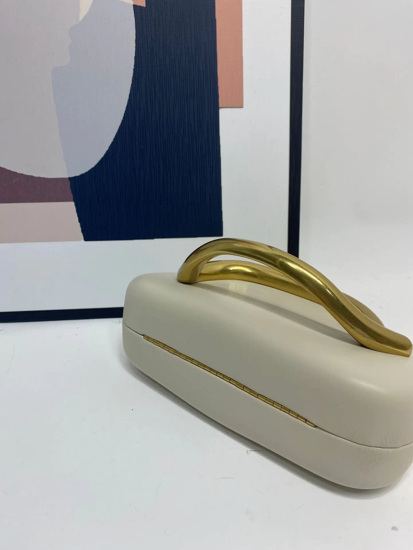 Vireous Avant Garde Clutch Bag with Metal Decor