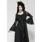 Dark in Love Emersyn Elegant Gothic Lace-Trimmed Long Robe
