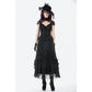 Dark in Love Vintage Gothic Lace-Layered Maxi Skirt