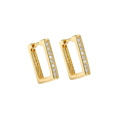 French Twisted Cube Minimalist Elegant Earrings