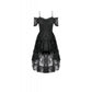 Dark in Love Romantic Gothic Lace-Layered High-Low Dress