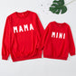 Parent-Child Hoodie Set, Mama and Mini Printed Sweatshirts
