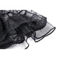 Dark in Love Melisandre Embroidered Velvet Mesh Goth Skirt in Black