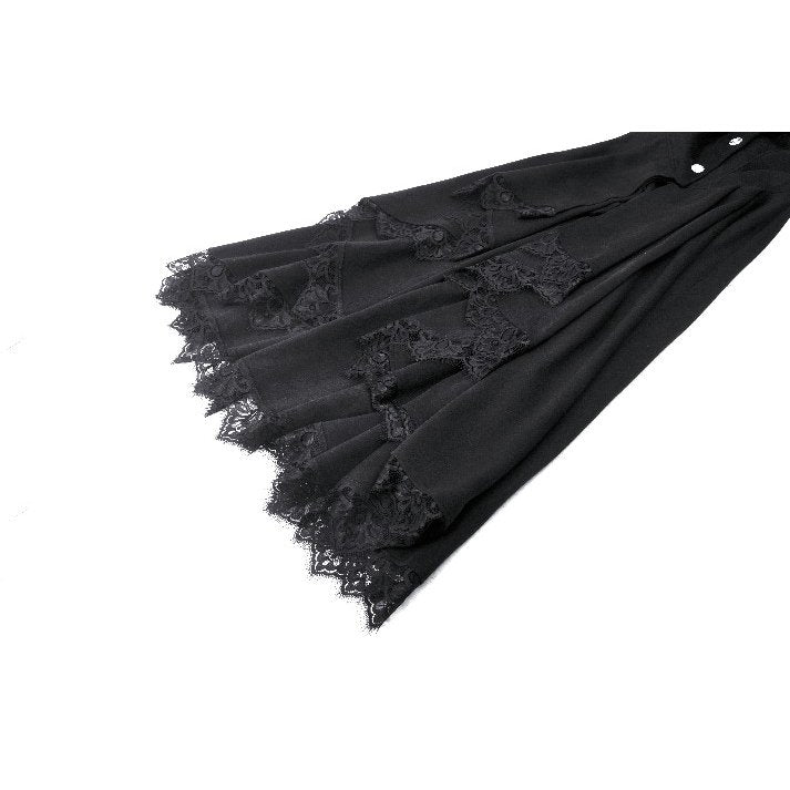 Dark in Love Eira Lace and Faux Fur-Trimmed Hooded Coat