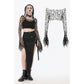 Dark in Love Morana Mesh Crochet-Knit Bell Sleeve Crop Top