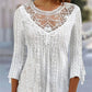 Women's Hollow Out See-Through Lace Stitching Long Top