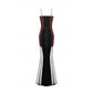 Dark in Love Lilith Red and Black Mesh Panel Goth Gown